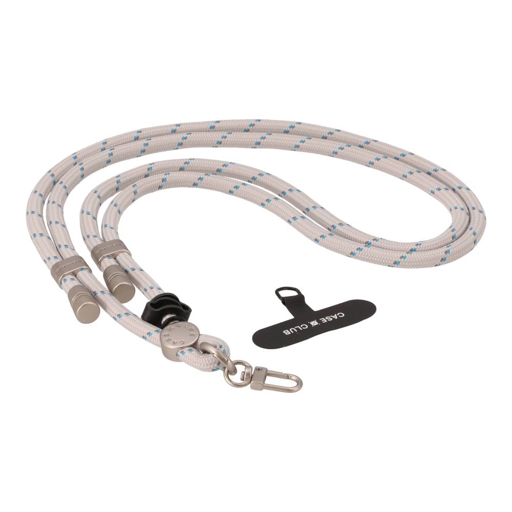 cloudy grey rope crossbody strap